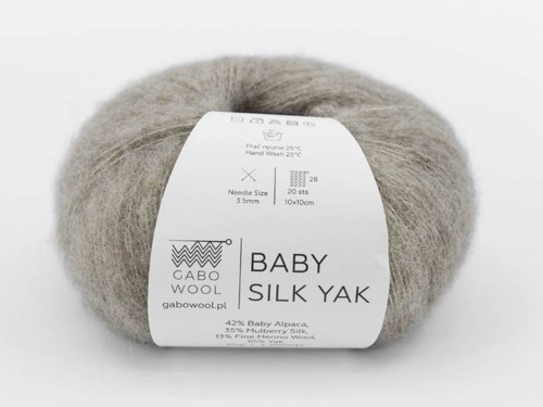 Włóczka Gabo Wool Baby Silk Yak szaro-beżowy 9402
