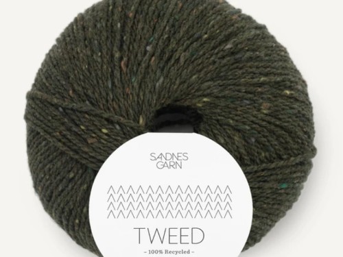 Włóczka Sandnes Garn tweed recycled oliwka 9585
