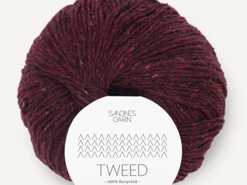 Włóczka Sandnes Garn tweed recycled czerwone wino 4085