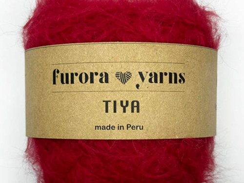 Włóczka Furora Yarns wełna merino z alpaką suri TIYA czerwony