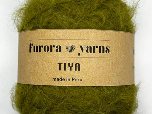 Włóczka Furora Yarns wełna merino z alpaką suri TIYA oliwka 