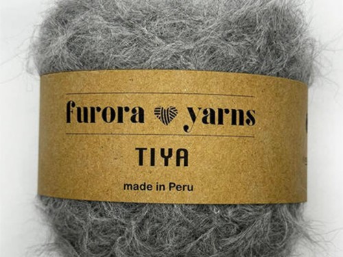 Włóczka Furora Yarns wełna merino z alpaką suri TIYA szary