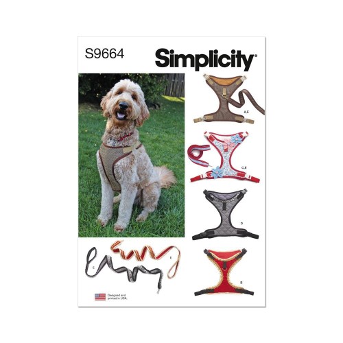 Wykrój na szelki i smycze dla psa - wykrój SIMPLICITY S9664