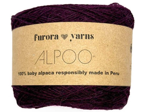 Włóczka Furora Yarns wełnaa 100% baby alpaka burgund