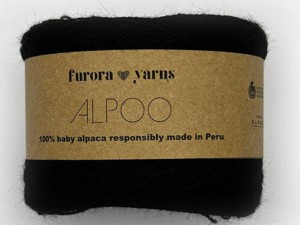 Włóczka Furora Yarns wełnaa 100% baby alpaka czarny