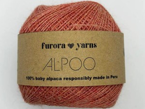 Włóczka Furora Yarns wełnaa 100% baby alpaka koralowy