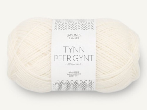 Włóczka Sandnes Garn Tynn Peer Gynt ciepły biały 1002