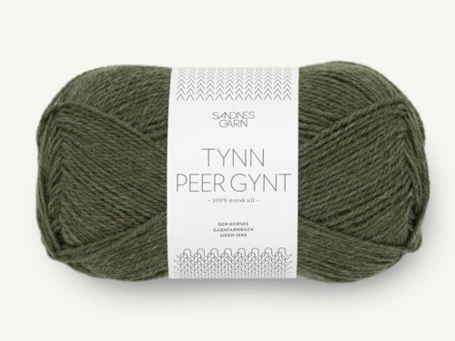 Włóczka Sandnes Garn Tynn Peer Gynt zielony ciemny melanż 9572