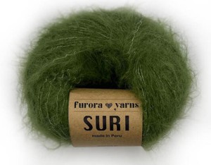 Włóczka Furora Yarns wełna SURI alpaka zielony