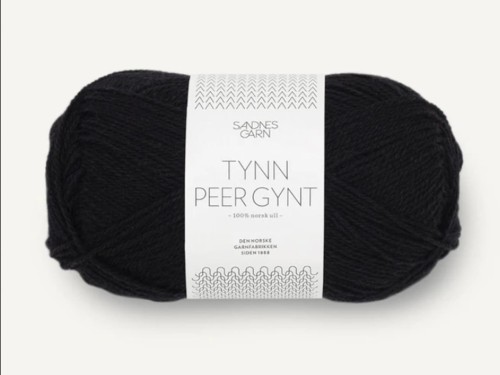 Włóczka Sandnes Garn Tynn Peer Gynt czarny 1099