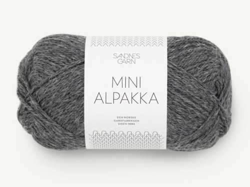 Włóczka Sandnes Garn Mini Alpakka ciemny szary melanż 1053