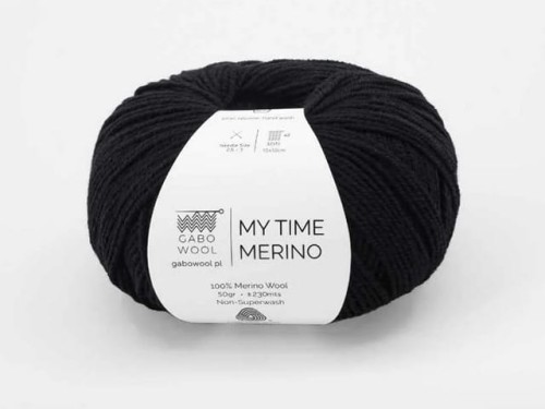 Włóczka Gabo Wool My Time Merino czarny 500