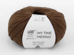 Włóczka Gabo Wool My Time Merino kasztanowy brąz 9121