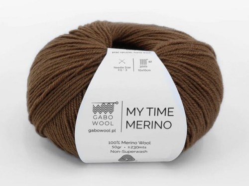 Włóczka Gabo Wool My Time Merino kasztanowy brąz 9121