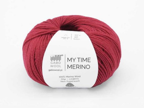 Włóczka Gabo Wool My Time Merino czerwony 9547