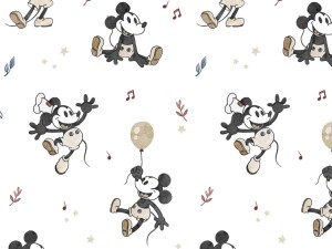 Tkanina 100% bawełna druk cyfrowy retro mickey myszka miki