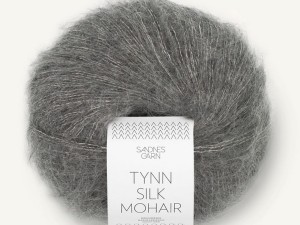 Włóczka Sandnes Garn Tynn Silk Mohair ciemny szary melanż 1053