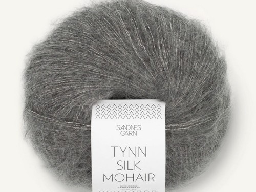 Włóczka Sandnes Garn Tynn Silk Mohair ciemny szary melanż 1053