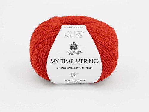 Włóczka Gabo Wool My Time Merino czerwona pomarańcza 9522
