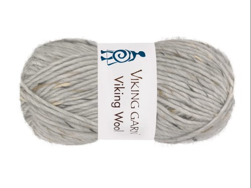Włóczka Viking Garn viking wool jasny szary melanż tweed 501
