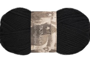 Włóczka Viking Garn Eco Highland Wool czarny 203