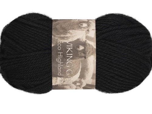 Włóczka Viking Garn Eco Highland Wool czarny 203
