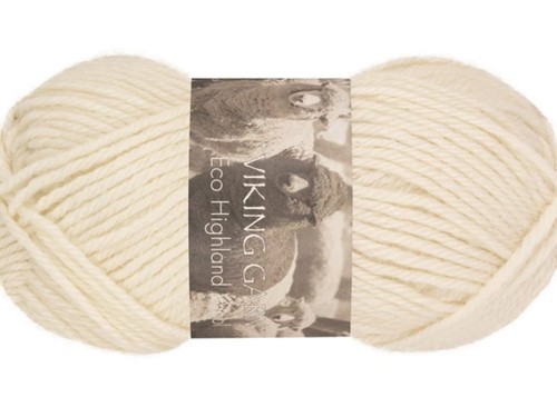 Włóczka Viking Garn Eco Highland Wool off white 202
