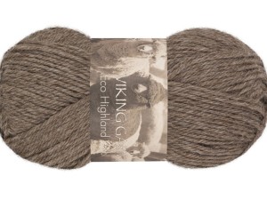 Włóczka Viking Garn Eco Highland Wool brązowy melanż 208