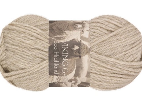 Włóczka Viking Garn Eco Highland Wool jasny beżowy melanż 212