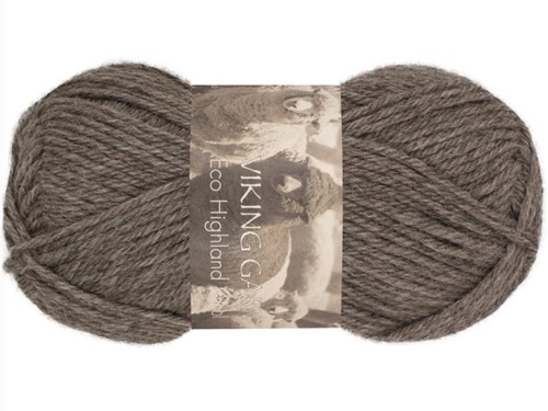 Włóczka Viking Garn Eco Highland Wool jasny brązowy melanż 215