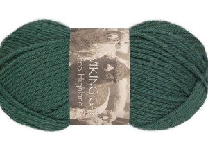 Włóczka Viking Garn Eco Highland Wool leśny zielony 233