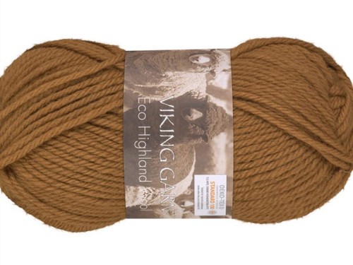 Włóczka Viking Garn Eco Highland Wool koniak 253