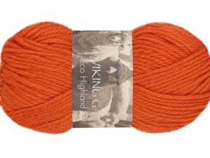 Włóczka Viking Garn Eco Highland Wool pomarańczowy 251