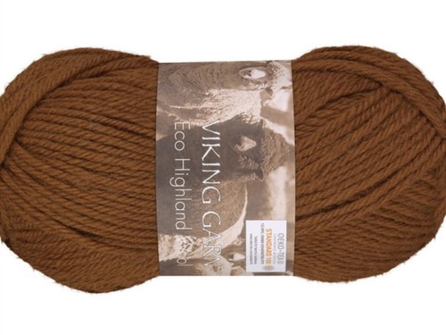 Włóczka Viking Garn Eco Highland Wool kasztanowy brąz 254