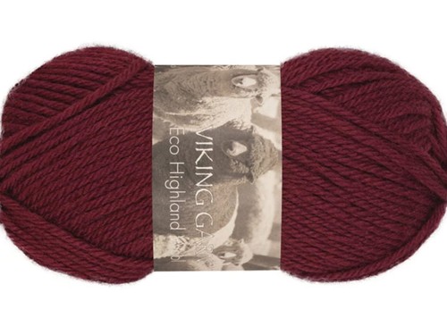 Włóczka Viking Garn Eco Highland Wool bordowy 258