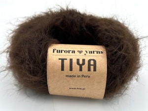 Włóczka Furora Yarns wełna merino z alpaką suri TIYA czekolada