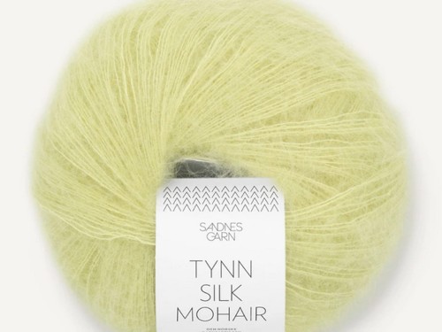 Włóczka Sandnes Garn Tynn Silk Mohair limonkowy poncz 9523