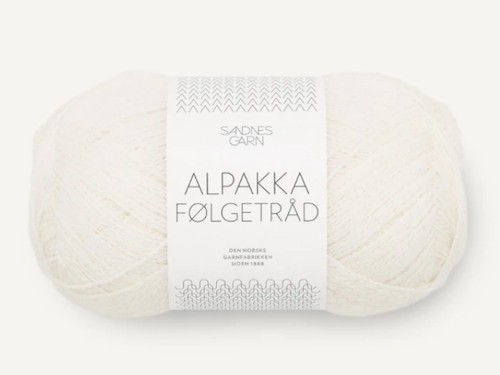 Włóczka Sandnes Garn Alpakka Folgetrad 1002 złamana biel