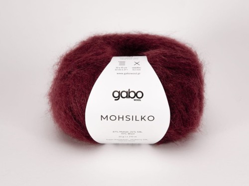 Włóczka Gabo Wool Mohsilko burgund 4212