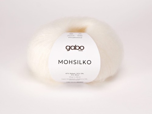 Włóczka Gabo Wool Mohsilko naturalna biel 100