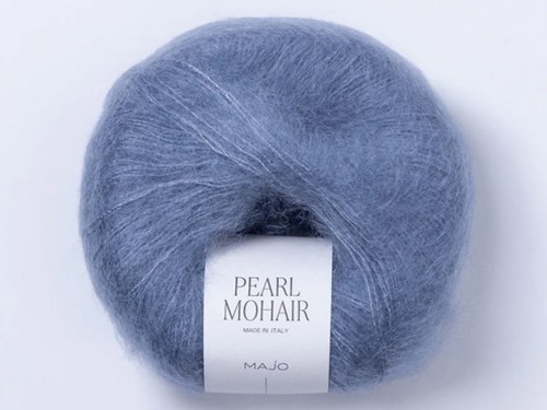 Włóczka Majo Garn Pearl Mohair dusty blue 502