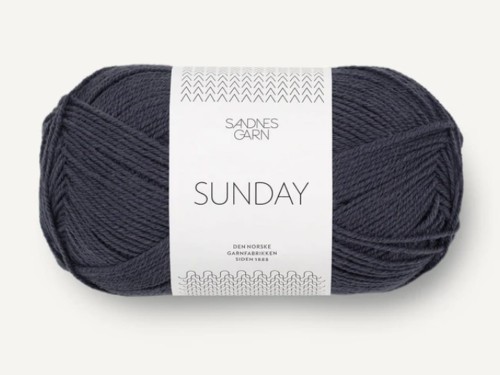 Włóczka Sandnes Garn Sunday ciemnoszary niebieski 6581
