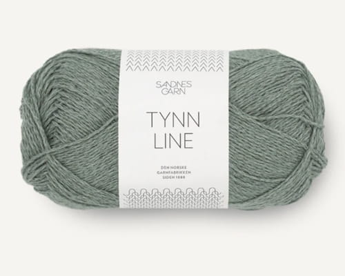 Włóczka Sandnes Garn Tynn  Line zielono-szary 8561