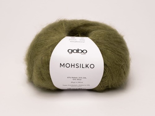 Włóczka Gabo Wool Mohsilko  oliwkowa zieleń 4612