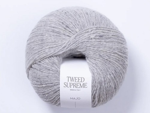 Włóczka Majo Garn Tweed Supreme soft grey 604
