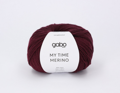 Włóczka Gabo Wool My Time Merino burgund 9212