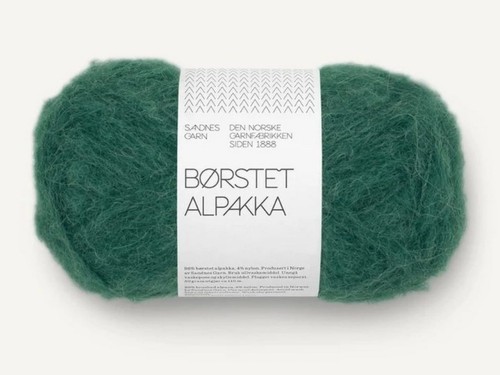 Włóczka Sandnes Garn Borstet Alpakka szmaragdowa zieleń 7772