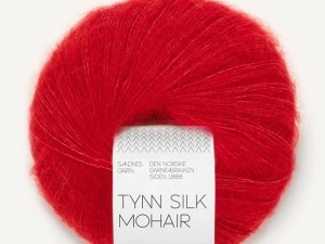 Włóczka Sandnes Garn Tynn Silk Mohair świąteczn czerwień 4219