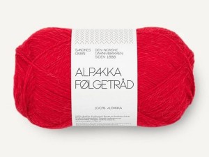 Włóczka Sandnes Garn Alpakka Folgetrad 4219 świąteczna czerwień