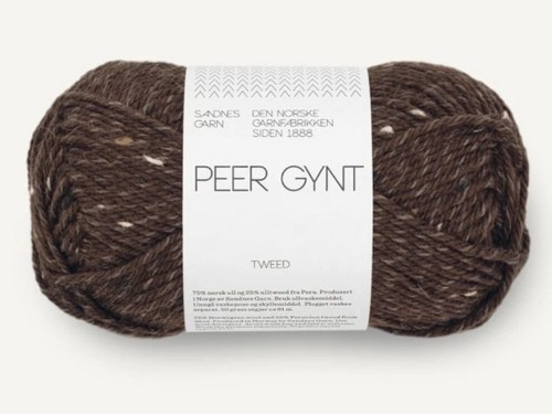 Włóczka Sandnes Garn Peer Gynt ciemny brąz tweed 3085